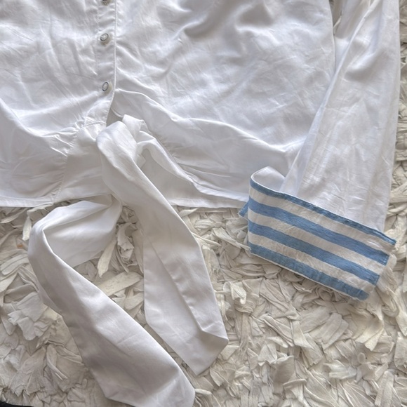 NWT MAEVE BY ANTHROPOLOGIE Tie-Front Button Down Collared Shirt Size 8 - Picture 12 of 12